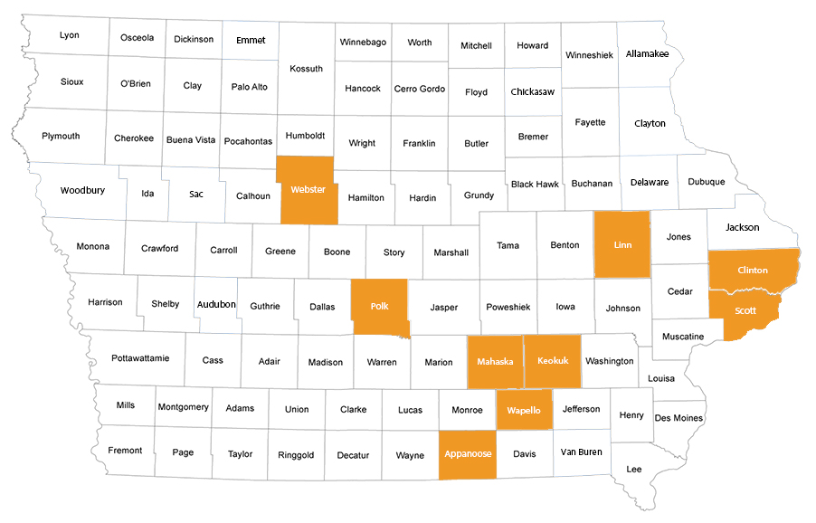 Iowa Map OD2A-SIPDO